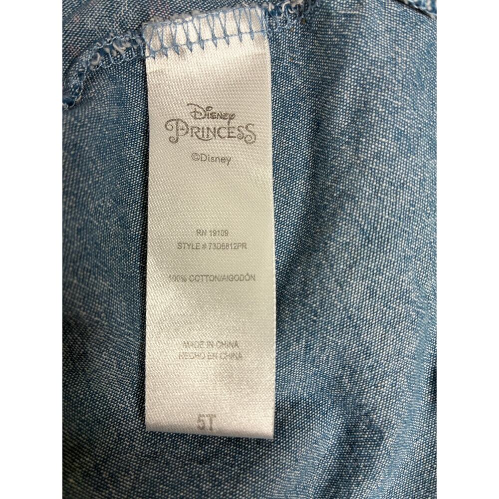Disney Princess Ariel Little Mermaid Chambray Dress 5T Summer - Picture 8 of 8